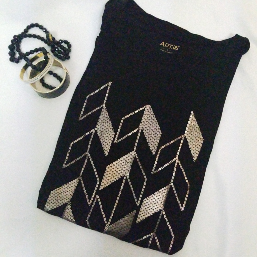 NWT Sequin Embellished Tunic Shirt